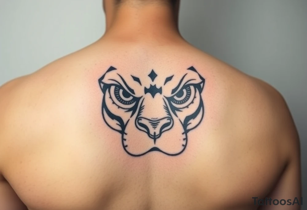 so--try it from the profile...a big head, big eyes, outside the head, big nose tattoo idea