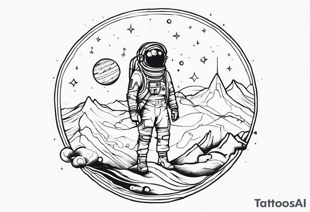 Space wanderer tattoo idea