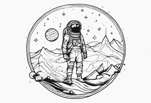 Space wanderer tattoo idea