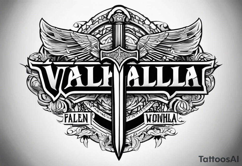 Valhalla fallen warrior tattoo idea