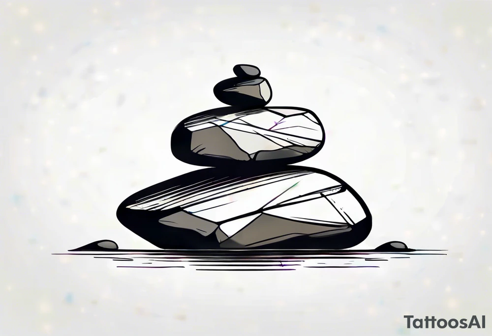 Rocks balancing on top of each other tattoo idea