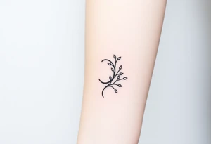 A delicate semicolon intertwined with a vine, symbolizing growth, resilience, and new beginnings tattoo idea