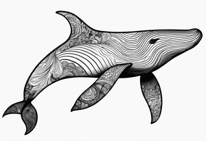 a dreamy whale tattoo idea