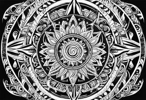 sun and freedom maori tattoo idea