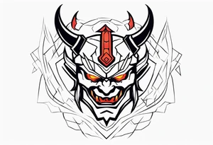 Cyber oni tattoo idea
