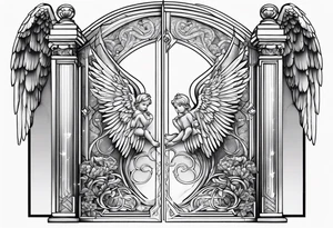 Angel baby heaven gate tattoo idea