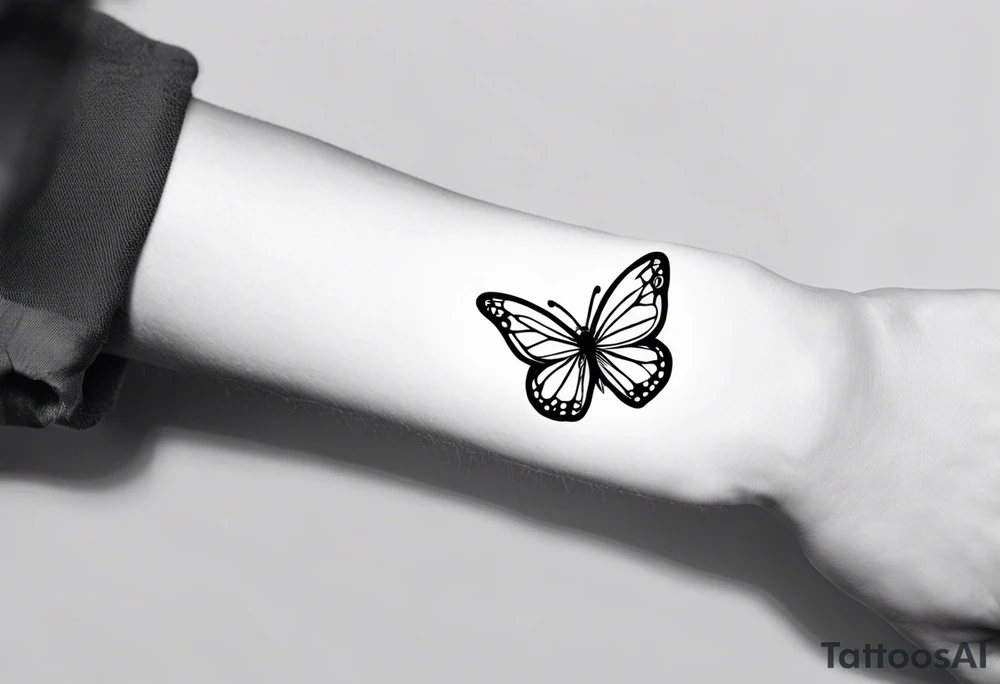 butterfly on wrist tattoo idea