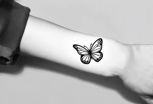 butterfly on wrist tattoo idea