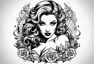 Pinup girl tattoo idea