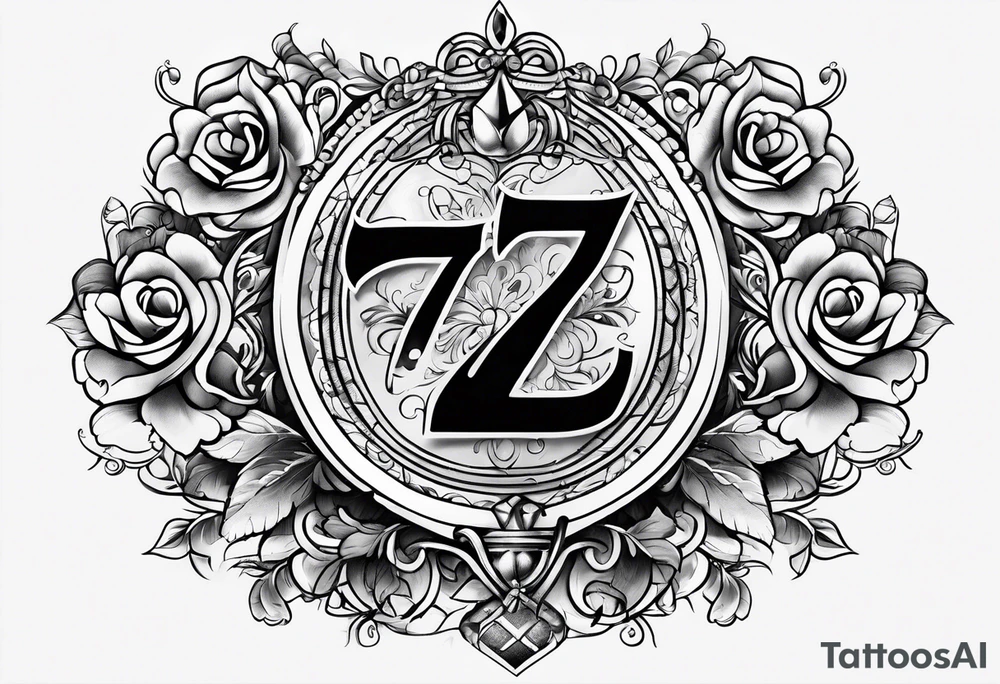 luck number 7 tattoo idea
