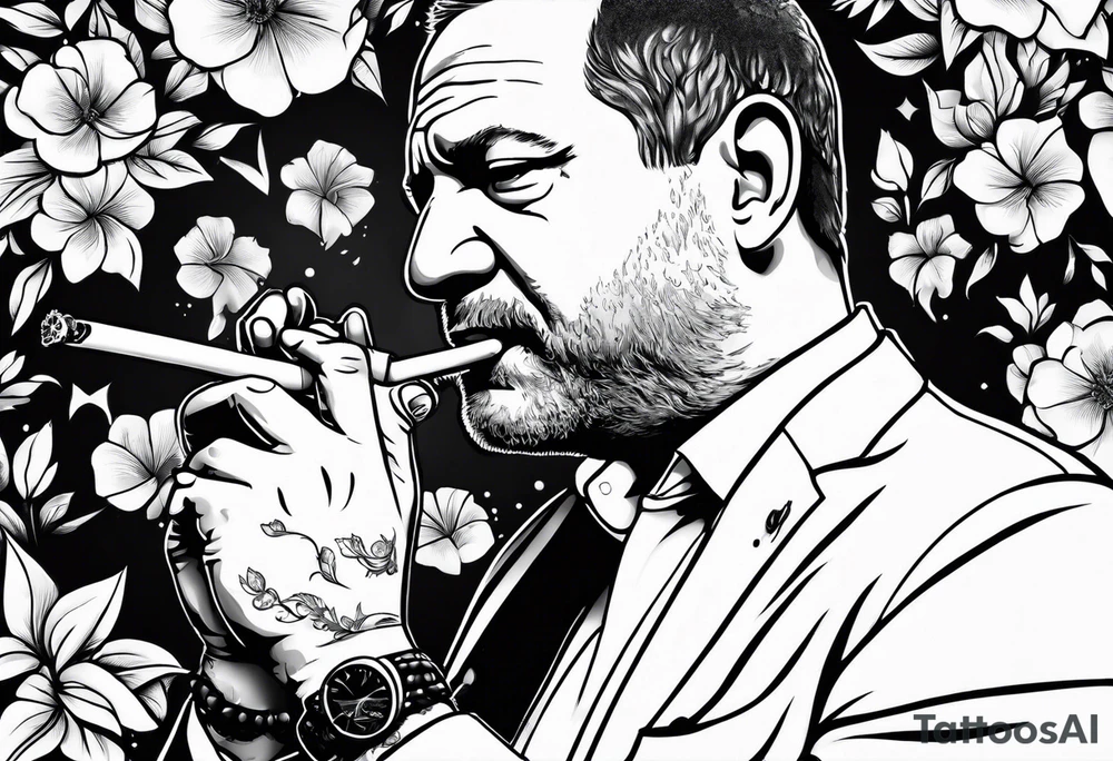 Harvey Weinstein smoking cigarette tattoo idea