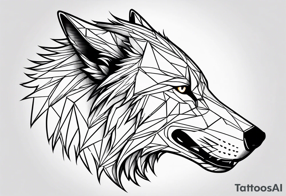 Dire wolf head tattoo idea