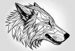 Dire wolf head tattoo idea