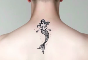 minimalist mermaid tattoo tattoo idea