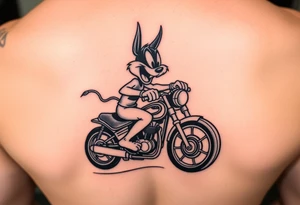 Taz looney toons character riding a motorcycle tattoo idea