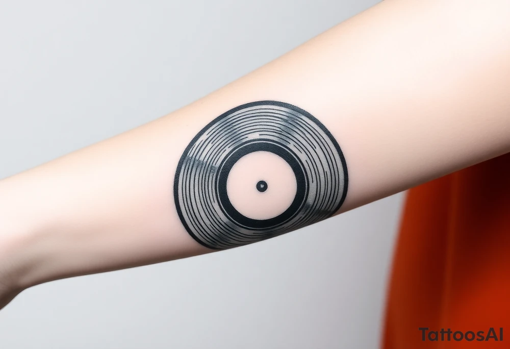vinyl record tattoo idea