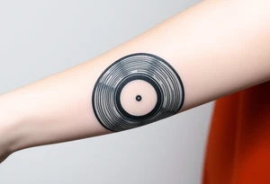 vinyl record tattoo idea