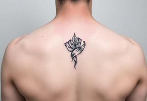 Simple minimalist feminine tattoo small line art on arm tattoo idea
