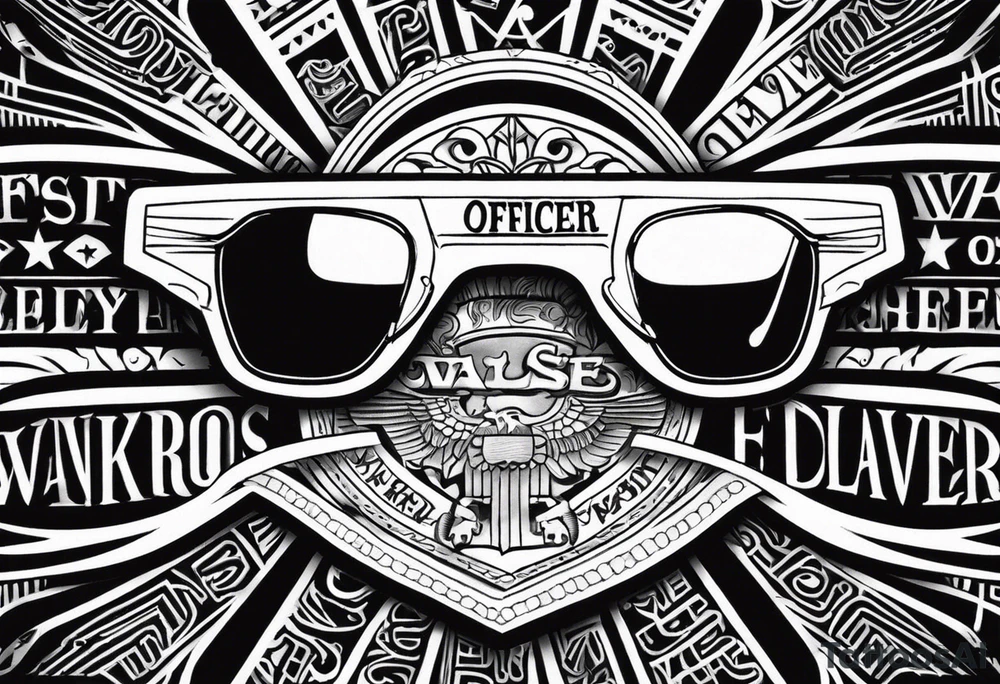 Officer Sunglasses tattoo idea