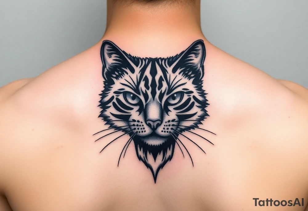 black cat tattoo idea