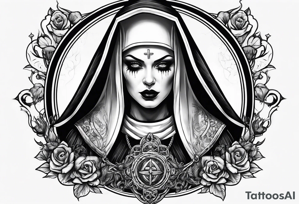 Evil nun. Demons tattoo idea