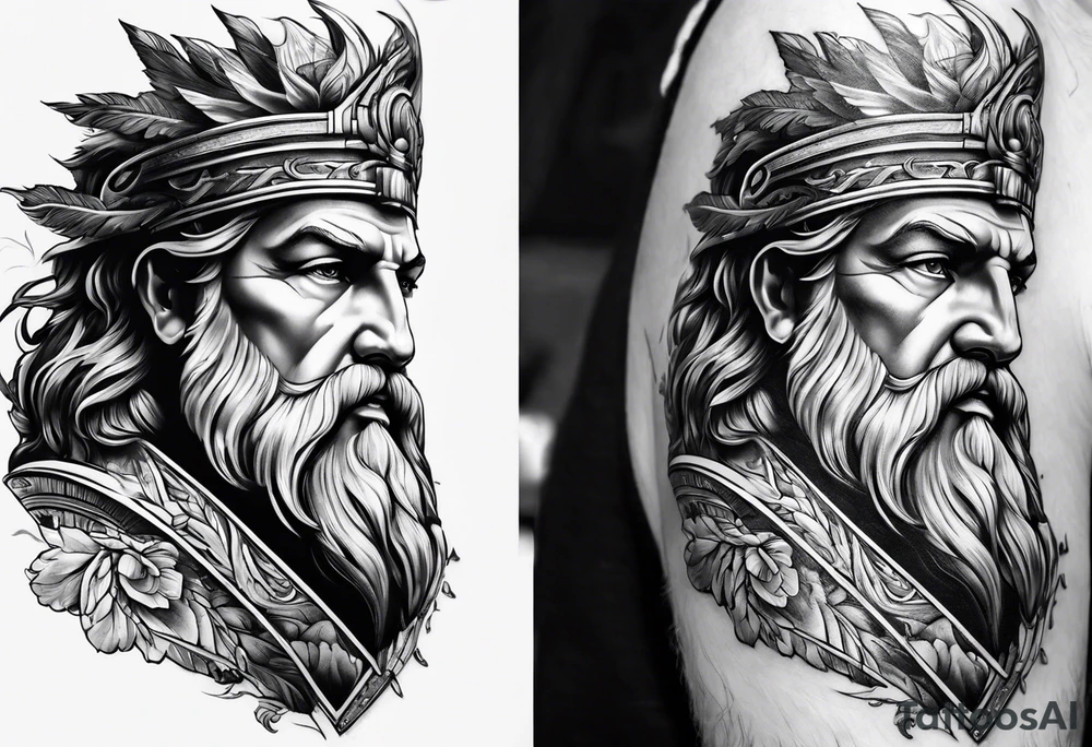 7 stairs leading to Zeus tattoo idea