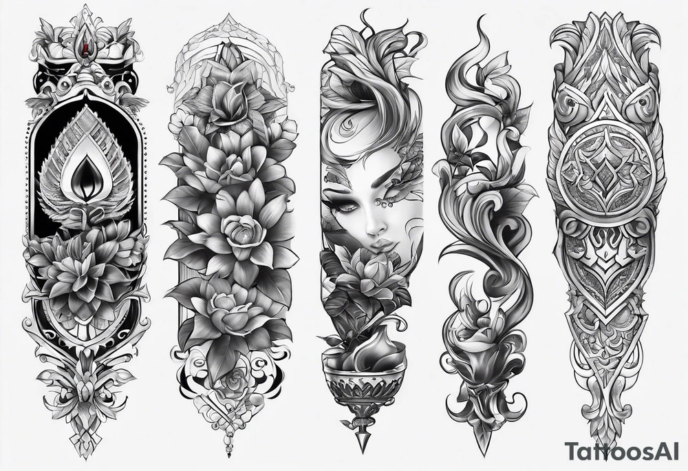 Full leg tattoo tattoo idea