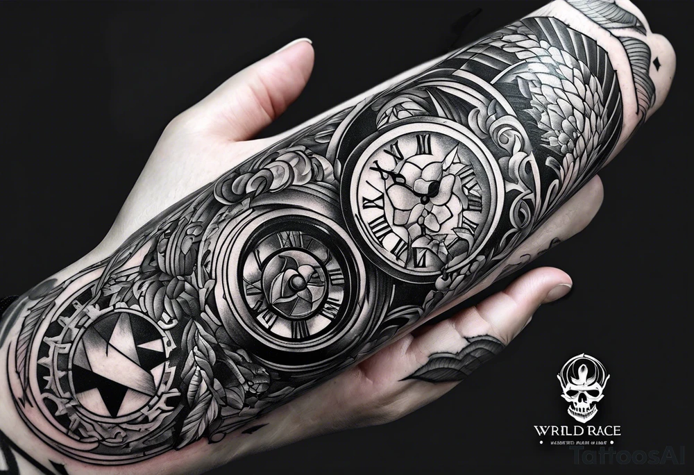 Wrld with 999 and death race for love tattoo idea