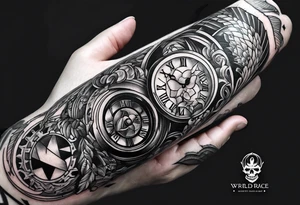 Wrld with 999 and death race for love tattoo idea