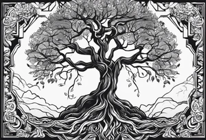 Tree and roots tattoo idea