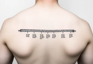Rope timeline band life events after meeting my wife tattoo idea