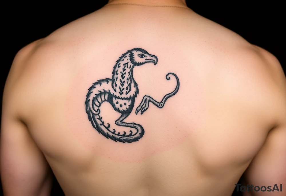 Small firn moving clockwise tattoo idea