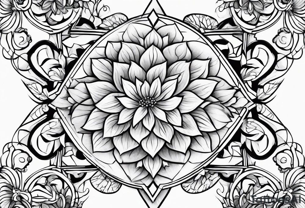 losange fleurs tattoo idea