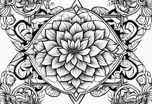 losange fleurs tattoo idea