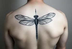 dragonfly with infinity sybol body tattoo idea