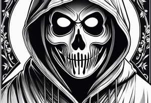 ghostface killer from scream tattoo idea