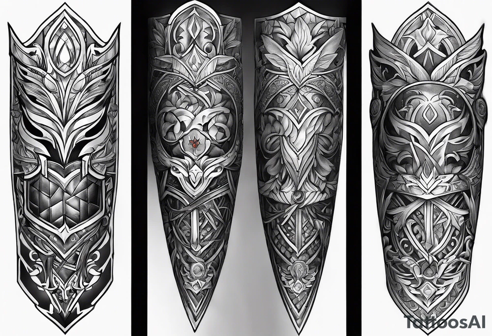 greaves armor tattoo idea
