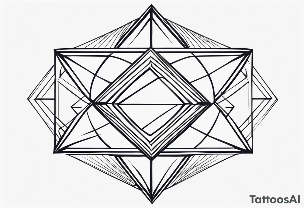 very simple three lined diamond shape tattoo idea