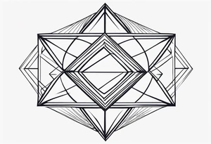 very simple three lined diamond shape tattoo idea