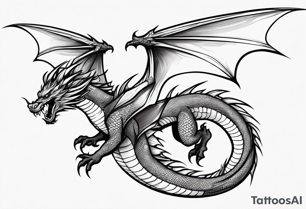 simple dragon tattoo idea