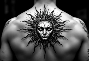 Rising sun tattoo idea