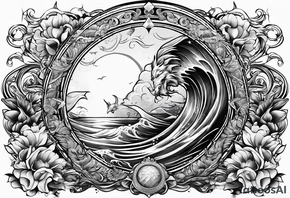 Poseidon mit umhang tattoo idea