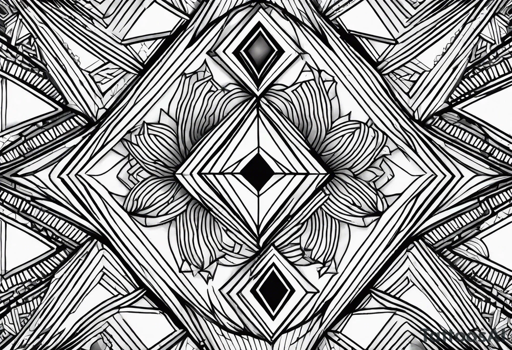 Diamond pattern shapes tattoo idea