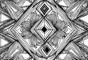 Diamond pattern shapes tattoo idea