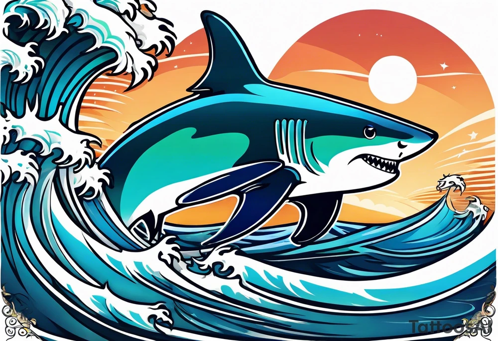 Pisces sign 
Sharks
Waves tattoo idea