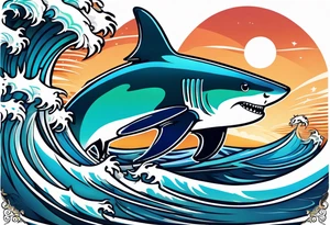 Pisces sign 
Sharks
Waves tattoo idea