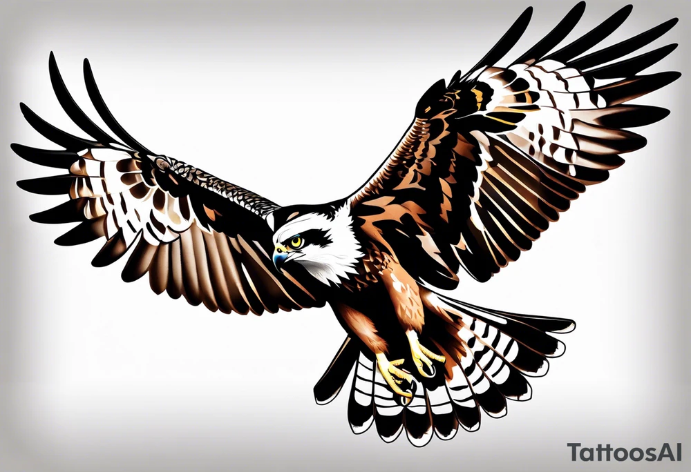 osprey diving tattoo idea