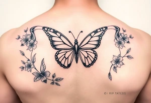 Butterfly autumn memorial memory lover  gf rip tattoo idea