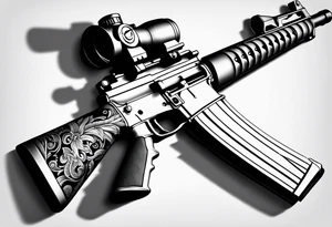 m4a1 rifle tattoo idea