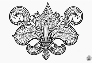 Fleur de lys celtique en flamme tattoo idea